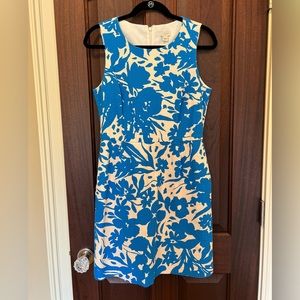 J. Crew Blue and White Floral Summer Dress in Size 6